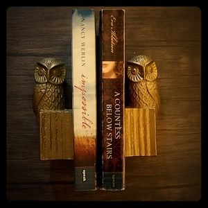 Pair of vintage owl bookends